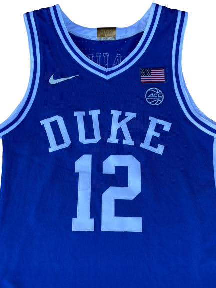 Javin DeLaurier Duke Basketball 2K Empire Classic Championship Game-Worn Uniform Set (11/22/2019)