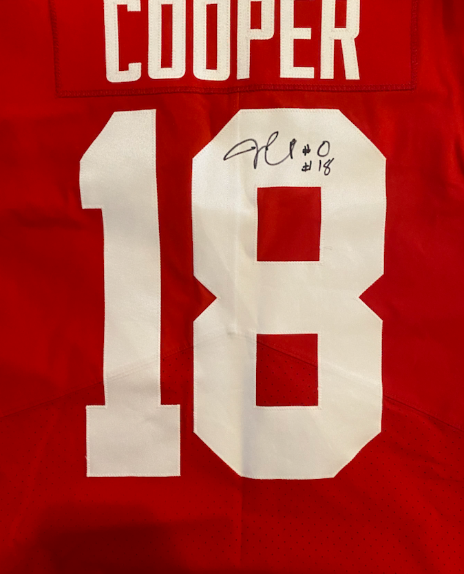Jonathon Cooper Ohio State Football SIGNED Game Worn PLAYSTATION FIESTA BOWL Jersey (December 28, 2019 vs. Clemson)