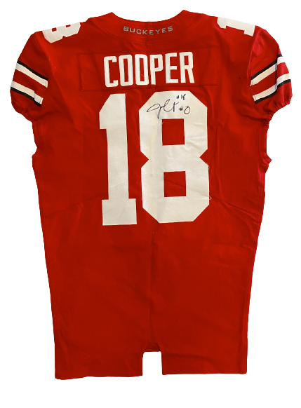 Jonathon Cooper Ohio State Football SIGNED Game Worn ROSE BOWL Jersey (January 1, 2019 vs. Washington)