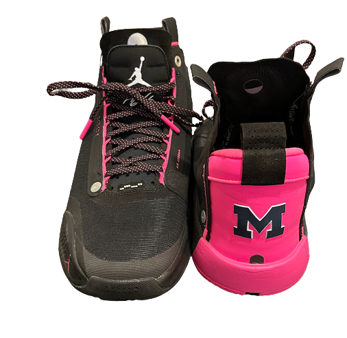 Eli Brooks Michigan Basketball Player Exclusive Air Jordan 34 Shoes S The Players Trunk