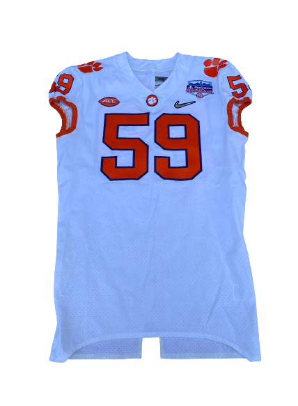 Jordan Williams Clemson Football GAME WORN 2019 Fiesta Bowl Jersey
