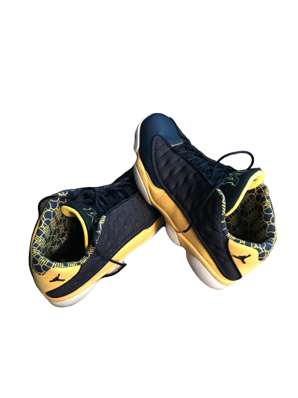 Zak Irvin Michigan Jordan 13 Player Exclusive Retro Sneakers (Size 15)