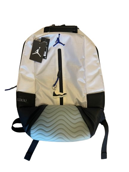 Justin Pierce North Carolina Basketball Team Issued Jordan Retro 11 Concord Backpack with Concord Keychain - New with Tags