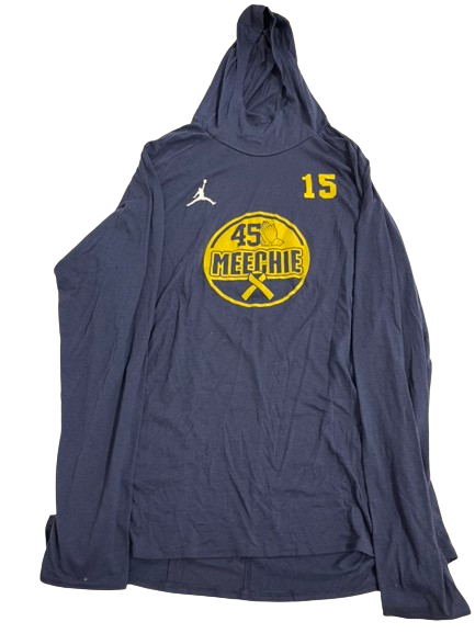 Alan Bowman Michigan Football Player Exclusive "MEECHIE" Pre-Game Warm-Up Performance Hoodie with 