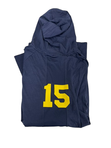 Alan Bowman Michigan Football Player Exclusive "MEECHIE" Pre-Game Warm-Up Performance Hoodie with 