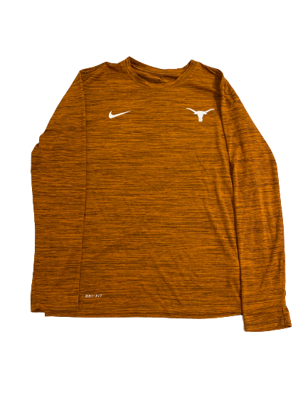 Rowan Brumbaugh Texas Basketball Team-Issued Long Sleeve Shirt (Size L)