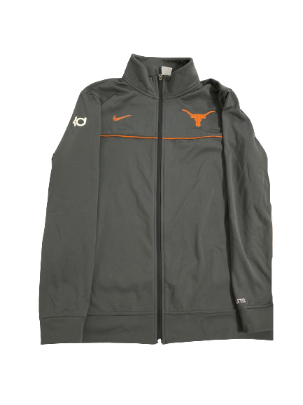 Rowan Brumbaugh Texas Basketball Player-Exclusive "Kevin Durant" Travel  Zip-Up Jacket (Size L)
