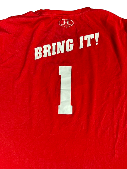 Joslyn Boyer Wisconsin Volleyball Player Exclusive "BRING IT!" Practice Shirt with 