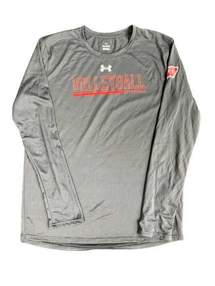 Joslyn Boyer Wisconsin Volleyball Player Exclusive Long Sleeve Practice Shirt with 