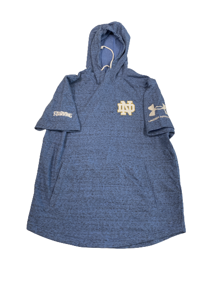 Jonathan Doerer Notre Dame Football Player-Exclusive Short Sleeve Hoodie (Size L) *RARE*