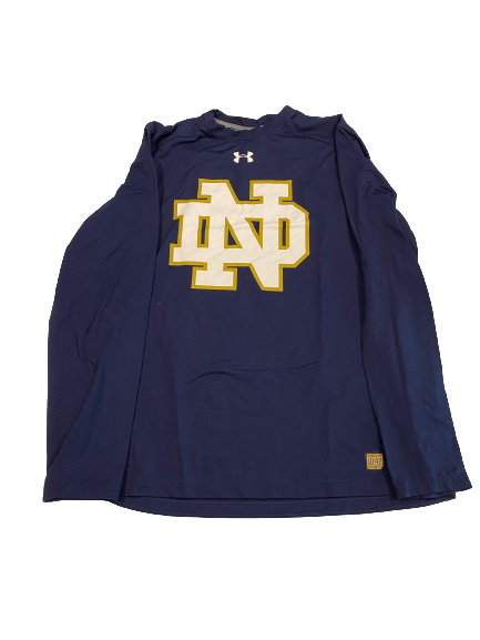 Jonathan Doerer Notre Dame Football Team-Issued Long Sleeve Shirt (Size L)