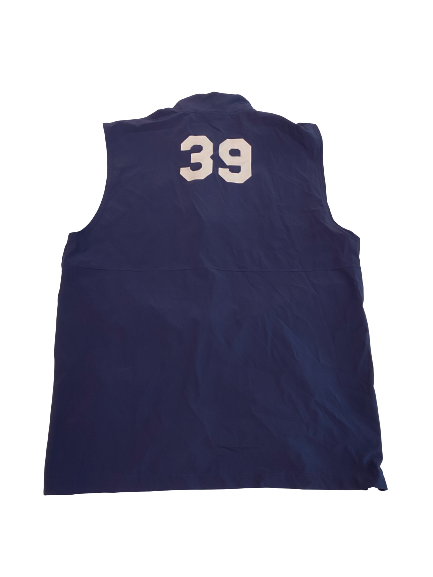 Jonathan Doerer Notre Dame Football Player-Exclusive Pre-Game Warm-Up Sleeveless Hoodie With 