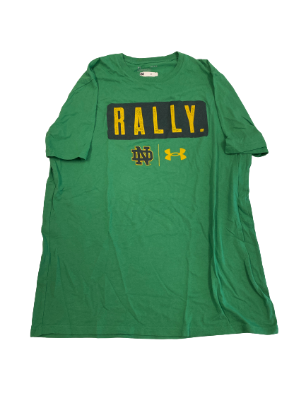 Jonathan Doerer Notre Dame Football Team-Issued "RALLY" T-Shirt (Size L)