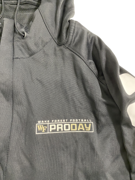 Willie Yarbary Wake Forest Football Player-Exclusive Pro Day Zip-Up Jacket (Size XXL)