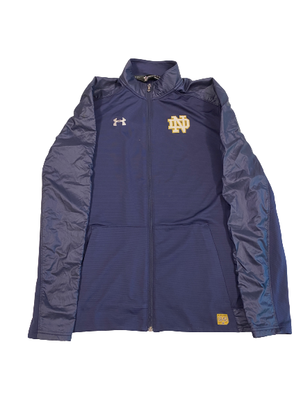 Jonathan Doerer Notre Dame Football Team-Issued Travel Zip-Up Jacket (Size M)