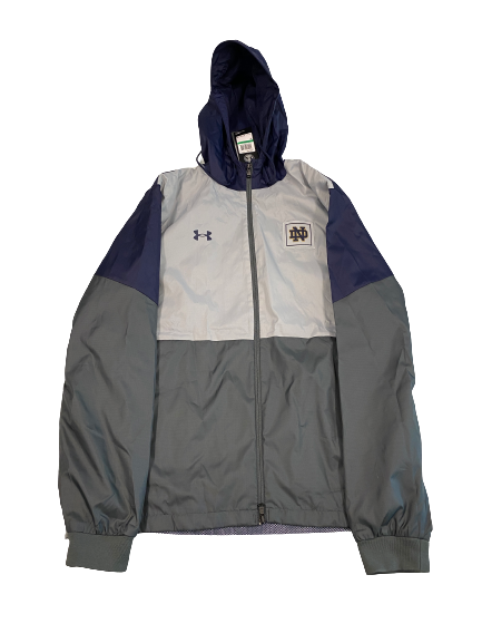 Jonathan Doerer Notre Dame Football Team-Issued Premium Zip-Up Jacket (Size L) (New With $100 Tag)