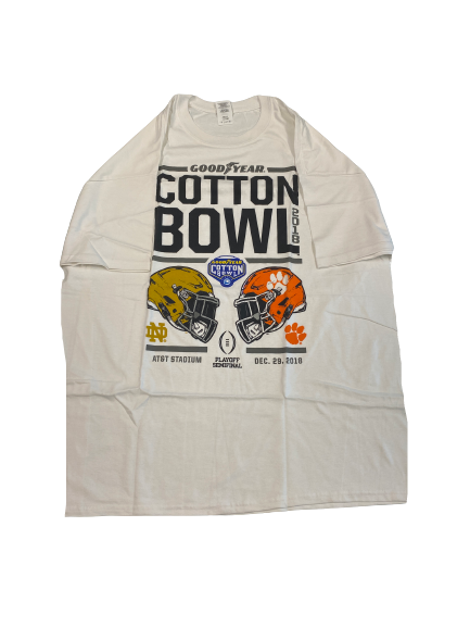 Jonathan Doerer Notre Dame Football Player-Exclusive "2018 Cotton Bowl" Game T-Shirt (Size XL)
