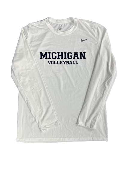 Brooke Humphrey Michigan Volleyball Team Issued Long Sleeve Practice Shirt (Size L)