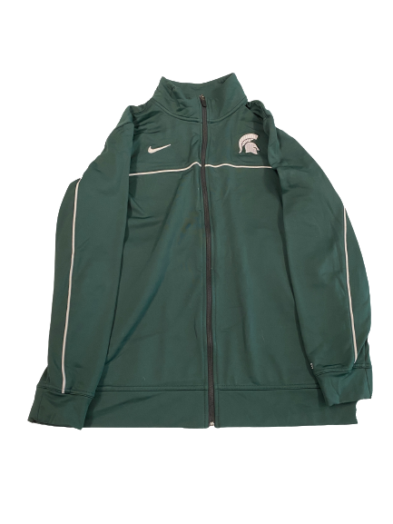 Cade McDonald Michigan State Football Team-Issued Zip-Up Jacket (Size L)