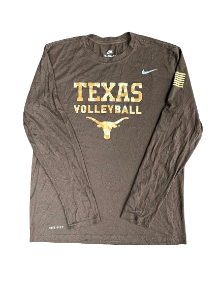 Molly Phillips Texas Volleyball Player Exclusive "SALUTE TO SERVICE" Long Sleeve Shirt (Size L)