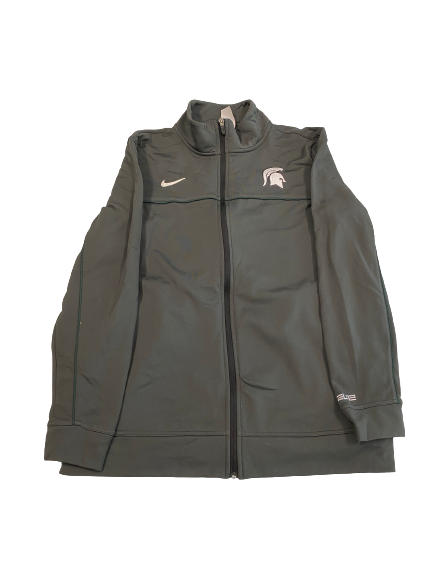 Cade McDonald Michigan State Football Chick-Fil-A Peach Bowl Player-Exclusive Zip-Up Travel Jacket (Size L)