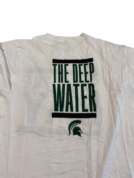 Cade McDonald Michigan State Football Player-Exclusive "SEAL THE BAY" T-Shirt (Size L)