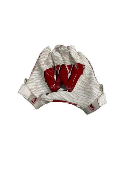 Keontez Lewis Wisconsin Football Player-Exclusive Gloves (Size XL)