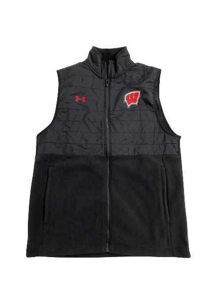Keontez Lewis Wisconsin Football Player-Exclusive Full-Zip Fleece Vest (Size M)