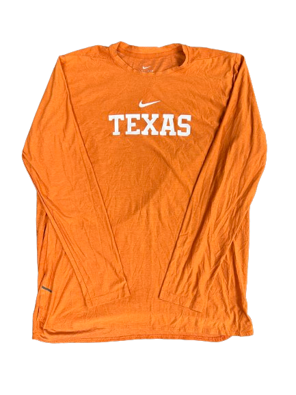 Molly Phillips Texas Volleyball Player Exclusive Pre-Game Warm-Up Long Sleeve Shirt WITH LAST NAME (Size L)