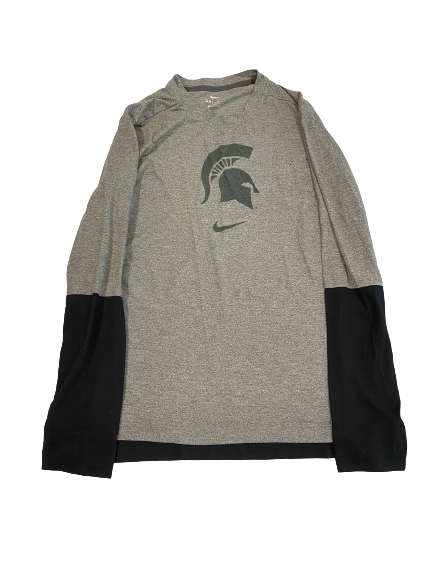 Cade McDonald Michigan State Football Team-Issued Long Sleeve Shirt (Size L)