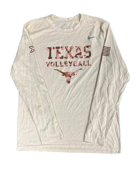 Molly Phillips Texas Volleyball Player Exclusive "SALUTE TO SERVICE" Long Sleeve Shirt (Size L)