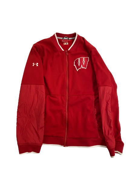Keontez Lewis Wisconsin Football Team-Issued Zip-Up Jacket (Size L)
