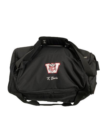Keontez Lewis Wisconsin Football Player-Exclusive Duffel Bag With Name