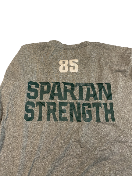 Cade McDonald Michigan State Football Player-Exclusive Strength & Conditioning "SPARTAN STRENGTH" T-Shirt With 