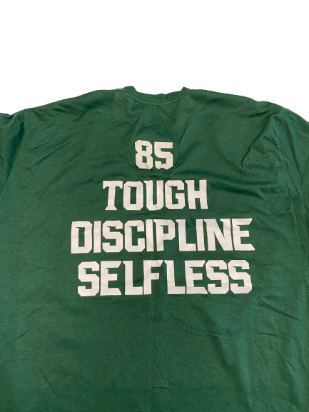 Cade McDonald Michigan State Football Player-Exclusive "TOUGH DISCIPLINE SELFLESS" T-Shirt With 
