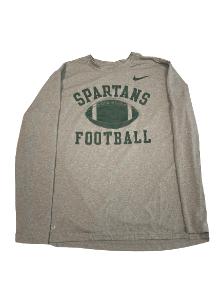 Cade McDonald Michigan State Football Team-Issued Long Sleeve Shirt (Size L)