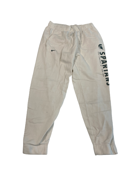 Cade McDonald Michigan State Football Team-Issued Travel Sweatpants (Size L)