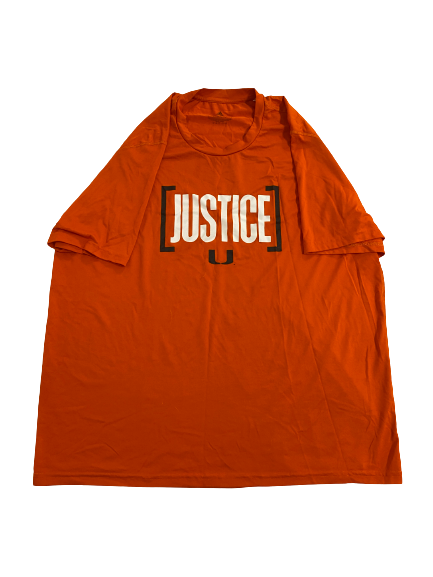 Nysier Brooks Miami Basketball Player-Exclusive "Justice" T-Shirt (Size XXL)