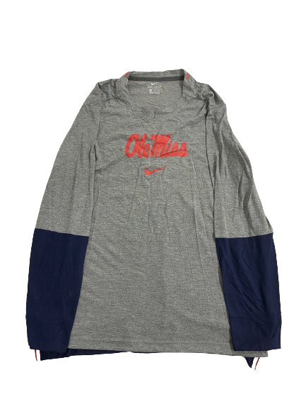Nysier Brooks Ole Miss Basketball Team-Issued Long Sleeve Shirt (Size XXL)