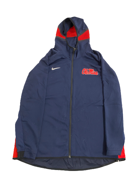Nysier Brooks Ole Miss Basketball Team-Issued Zip-Up Jacket (Size XXL)