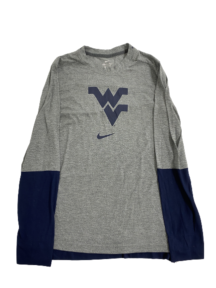 Jarret Doege West Virginia Football Team-Issued Long Sleeve Shirt (Size L)