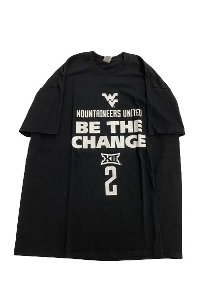 Jarret Doege West Virginia Football "Be The Change" Player-Exclusive T-Shirt With 