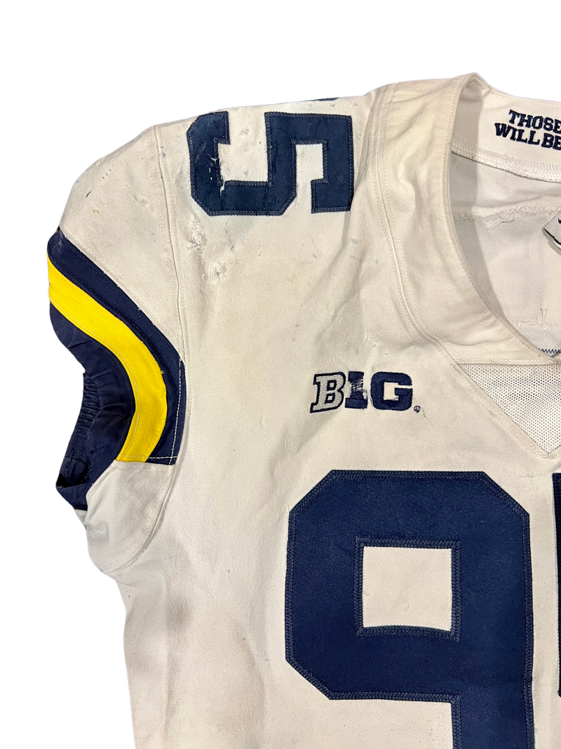 Donovan Jeter Michigan Football Game Worn Jersey *RARE - Shows Great Wear*