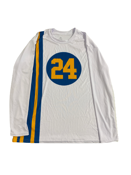 Zach Wrightsil Marquette Basketball Player-Exclusive Pre-Game Warm-Up Shooting Shirt Honoring "George Thompson" (Size XL)