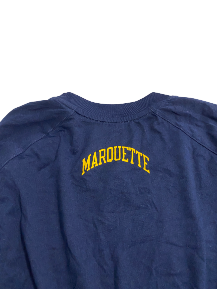 Zach Wrightsil Marquette Basketball Player-Exclusive Pre-Game Warm-Up Long Sleeve Shooting Shirt (Size XL)
