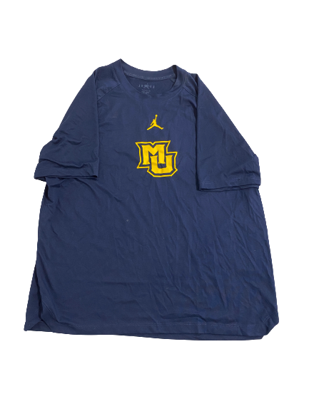 Zach Wrightsil Marquette Basketball Player-Exclusive Pre-Game Warm-Up Shooting Shirt (Size XL)
