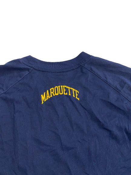 Zach Wrightsil Marquette Basketball Player-Exclusive Pre-Game Warm-Up Shooting Shirt (Size XL)