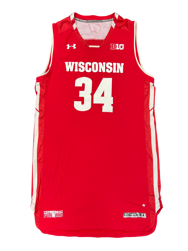 Brad Davison Wisconsin Basketball SIGNED GAME WORN Uniform Set - Jersey & Shorts (Size L)