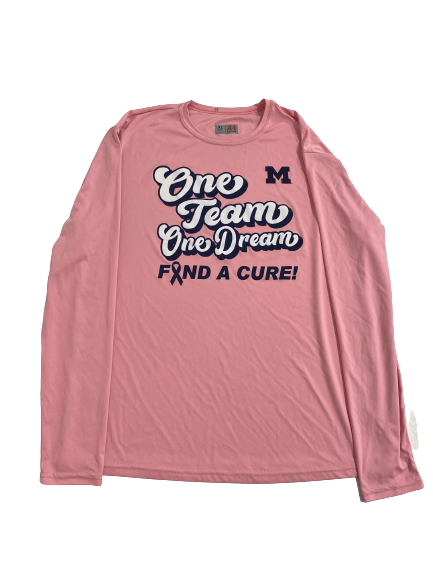 Gregg Glenn III Michigan Basketball Player-Exclusive "ONE TEAM ONE DREAM" Pre-Game Warm-Up Shooting Shirt (Size XL)