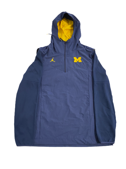 Gregg Glenn III Michigan Basketball Player-Exclusive Quarter-Zip Jacket (Size XL)